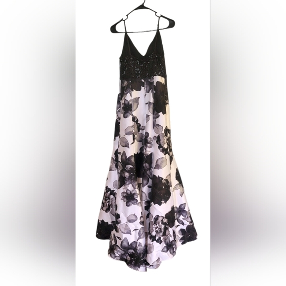 Marina Sequin and Printed Mermaid Gown - Picture 4 of 8